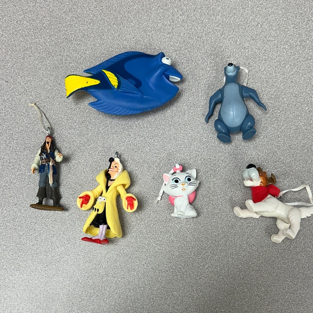 6 Disney Character Ornaments